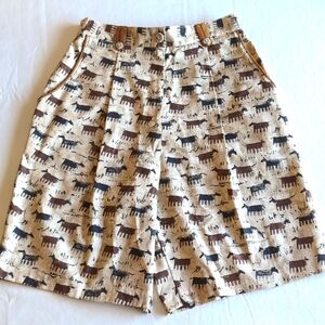 VTG 90's High Rise Dog or Cow? Printed Shorts Women's Vintage Size 8